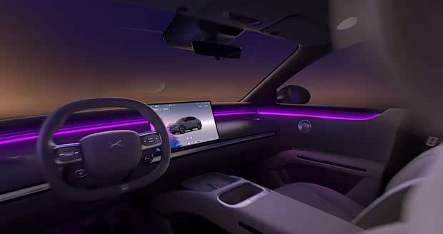 Floating Center Console Screen / 20-Speaker Audio System: XPeng Reveals MONA L03 Interior Design