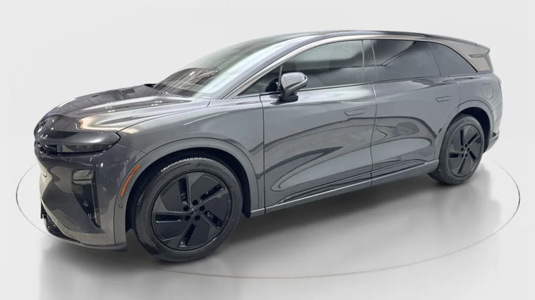 A silver Lucid Gravity