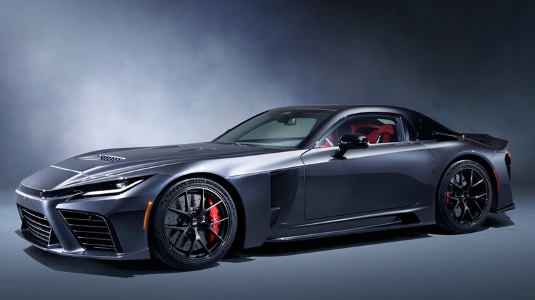 Toyota GR GT against a gray studio background