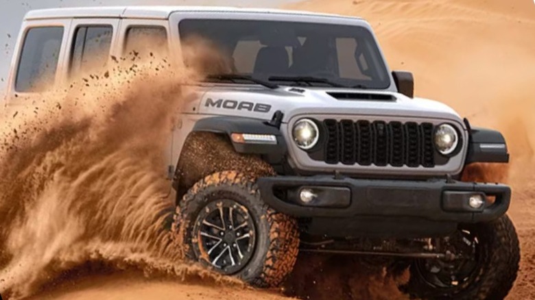 Gray 2026 Jeep Wrangler Moab 392 in a desert