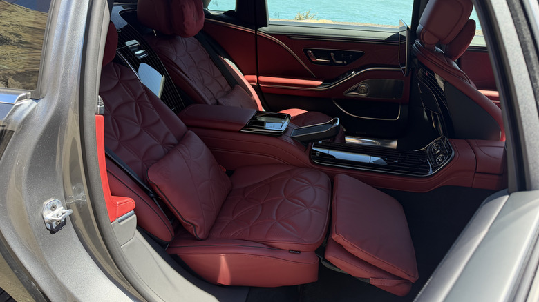 Back seat of a 2027 Mercedes-Maybach S680
