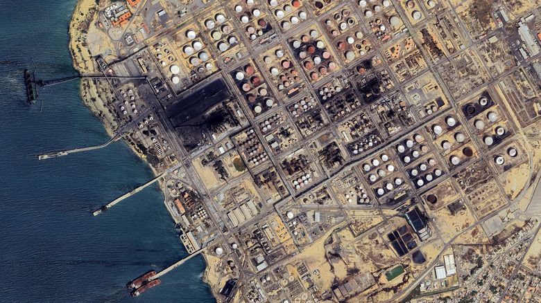 Aerial Satellite View of Paraguaná Refinery Complex, Venezuela
